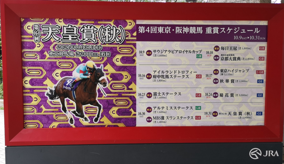 天皇賞秋2021競馬予想｜馬の向き解読は基本のポスターと正門前！サイン